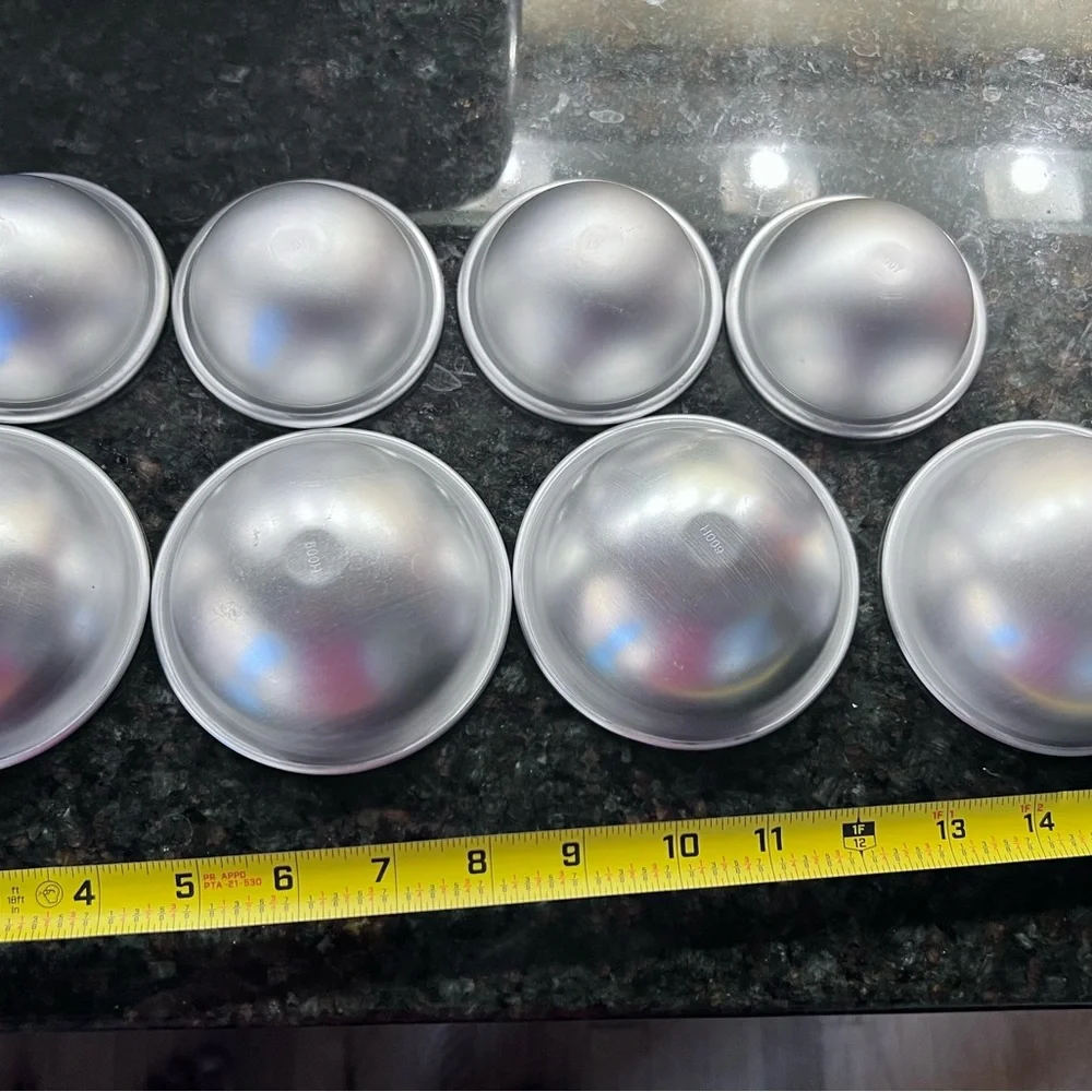 Set of 8 Silver Metal Bowls Food & Cook Safe Serving, Display, even Toy kitchen